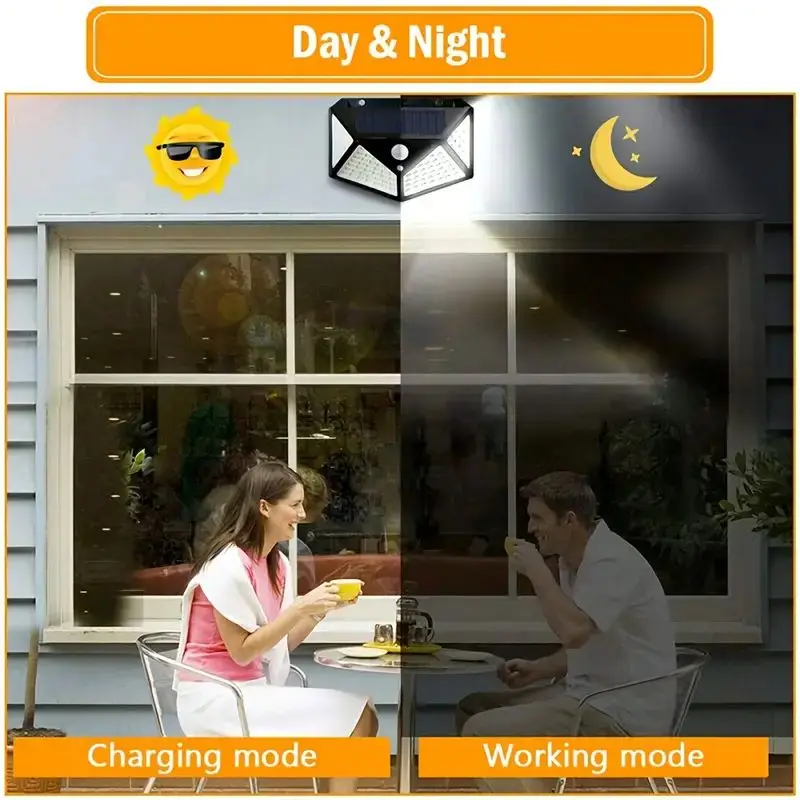 100LED Outdoor Solar Garden Li - Solar Wall Sconce recension och pris