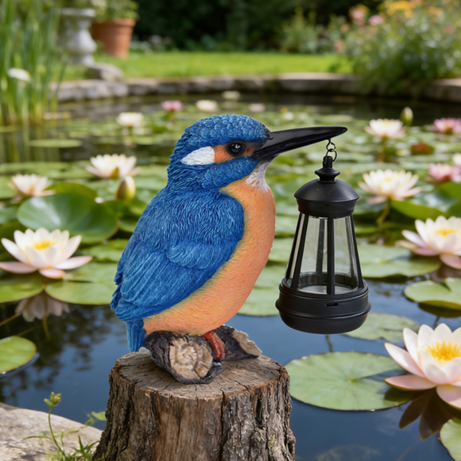 Solar Kingfisher Statue Resin  - Outdoor Lighting Design recension och pris