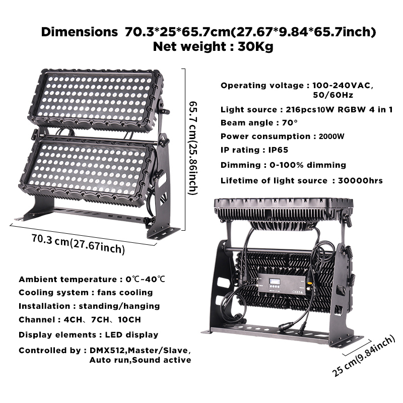 MSDouble Led City Color 2000w  - Outdoor Lighting Architectural recension och pris