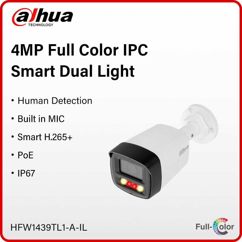 Dahua 4MP Full Color Bullet Ca - Outdoor Lighting No Electricity recension och pris