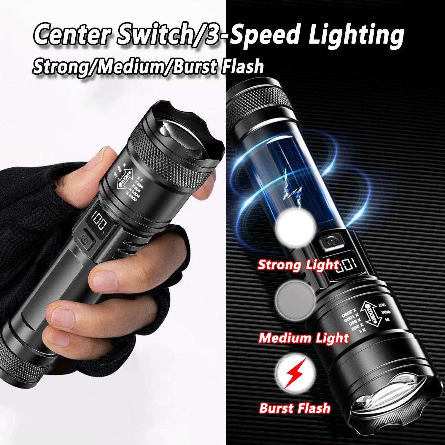 Ultra Bright LED Flashlight 20 - Zinc Outdoor Lighting recension och pris