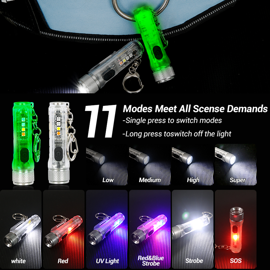 Mini Keychain Flashlight USB R - Outdoor Lighting Bollards recension och pris