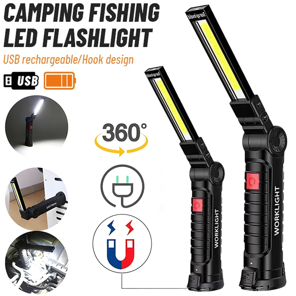 LED COB Flashlight USB Recharg - Zinc Outdoor Lighting recension och pris