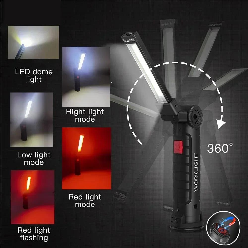 LED COB Flashlight USB Recharg - Zinc Outdoor Lighting recension och pris