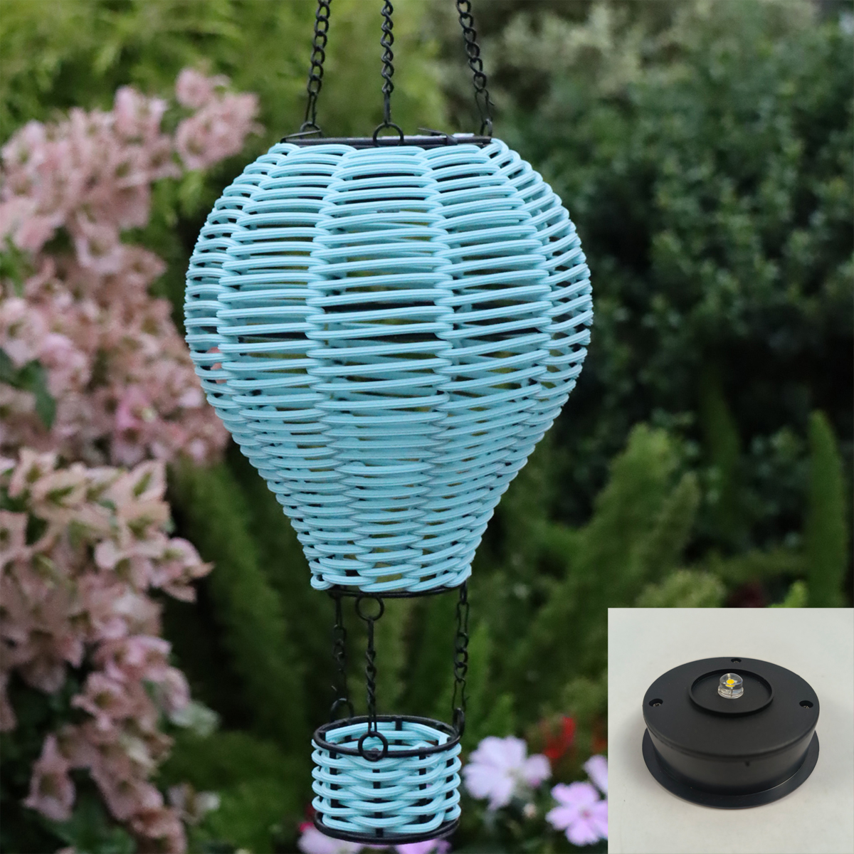 Handwoven Rattan Solar Chandel - Outdoor Lighting No Electricity recension och pris
