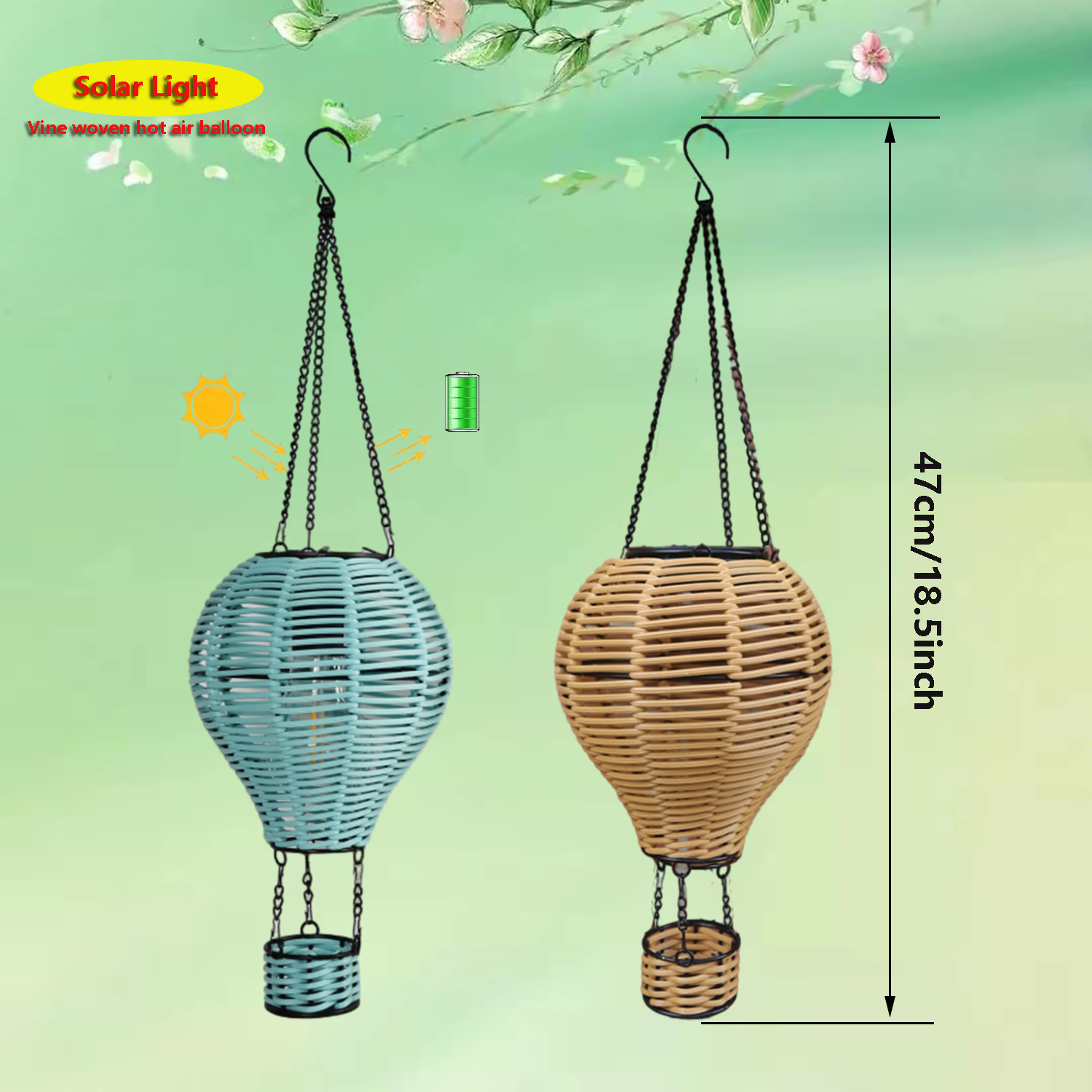 Handwoven Rattan Solar Chandel - Outdoor Lighting No Electricity recension och pris
